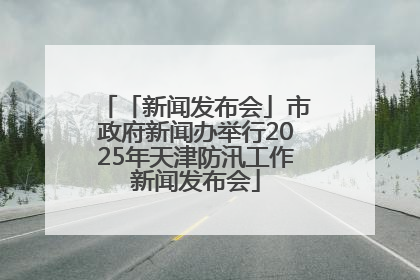 「新闻发布会」市政府新闻办举行2025年天津防汛工作新闻发布会