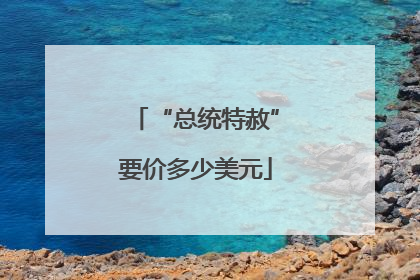“总统特赦”要价多少美元