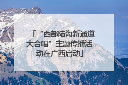 “西部陆海新通道大合唱”主题传播活动在广西启动