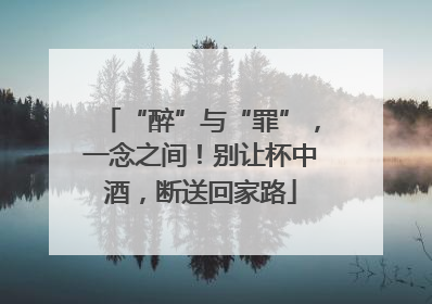 “醉”与“罪”，一念之间！别让杯中酒，断送回家路