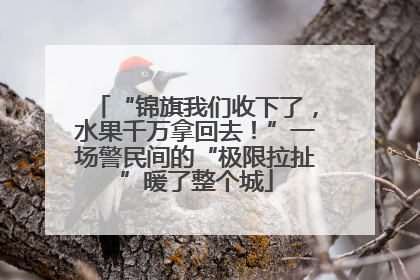 “锦旗我们收下了，水果千万拿回去！”一场警民间的“极限拉扯”暖了整个城