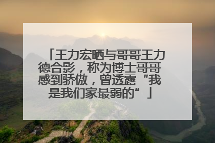 王力宏晒与哥哥王力德合影，称为博士哥哥感到骄傲，曾透露“我是我们家最弱的”