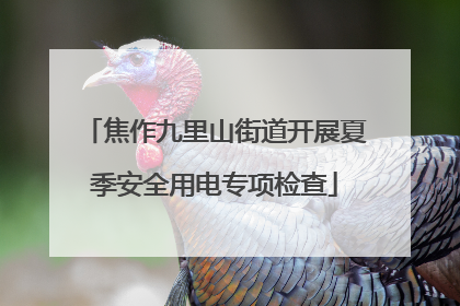 焦作九里山街道开展夏季安全用电专项检查