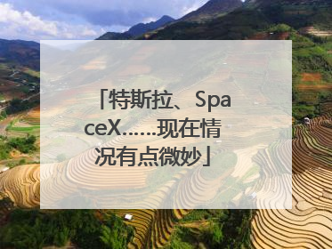 特斯拉、SpaceX……现在情况有点微妙