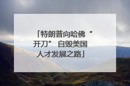 特朗普向哈佛“开刀” 自毁美国人才发展之路