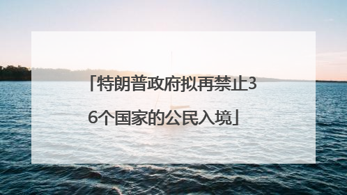 特朗普政府拟再禁止36个国家的公民入境