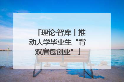 理论·智库丨推动大学毕业生“背双肩包创业”