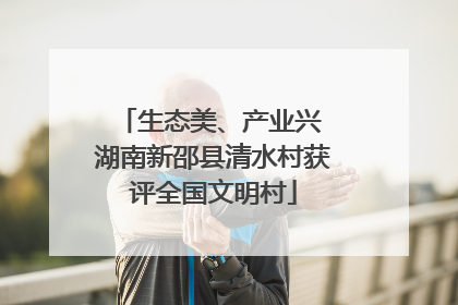 生态美、产业兴 湖南新邵县清水村获评全国文明村