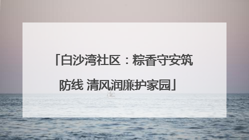 白沙湾社区：粽香守安筑防线 清风润廉护家园