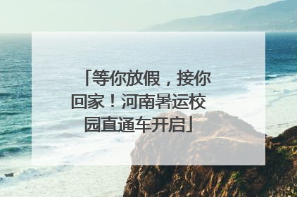等你放假，接你回家！河南暑运校园直通车开启