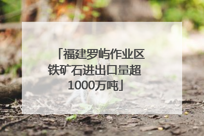福建罗屿作业区铁矿石进出口量超1000万吨