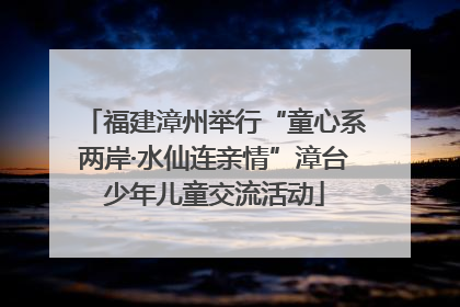 福建漳州举行“童心系两岸·水仙连亲情”漳台少年儿童交流活动