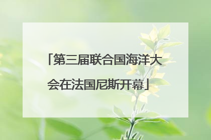 第三届联合国海洋大会在法国尼斯开幕