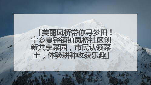 美丽凤桥带你寻梦田！宁乡夏铎铺镇凤桥社区创新共享菜园，市民认领菜土，体验耕种收获乐趣