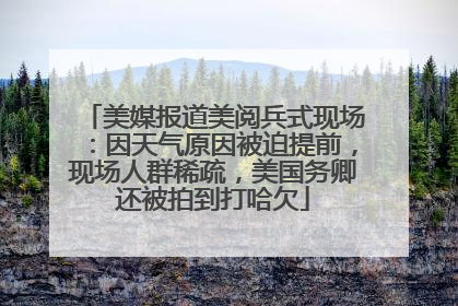 美媒报道美阅兵式现场：因天气原因被迫提前，现场人群稀疏，美国务卿还被拍到打哈欠