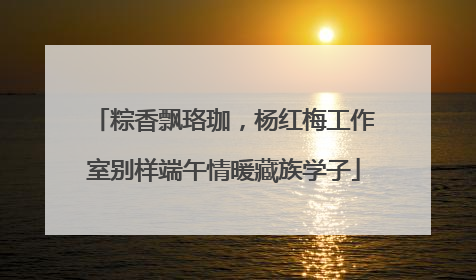 粽香飘珞珈，杨红梅工作室别样端午情暖藏族学子