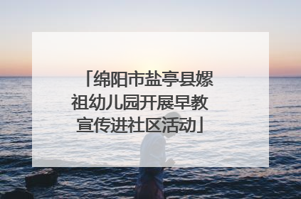 绵阳市盐亭县嫘祖幼儿园开展早教宣传进社区活动