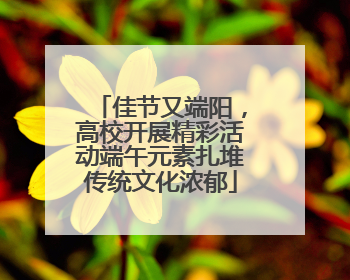 佳节又端阳，高校开展精彩活动端午元素扎堆传统文化浓郁