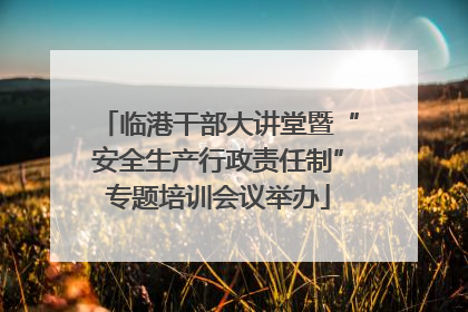 临港干部大讲堂暨“安全生产行政责任制”专题培训会议举办