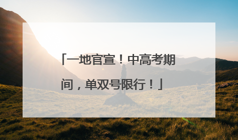 一地官宣！中高考期间，单双号限行！