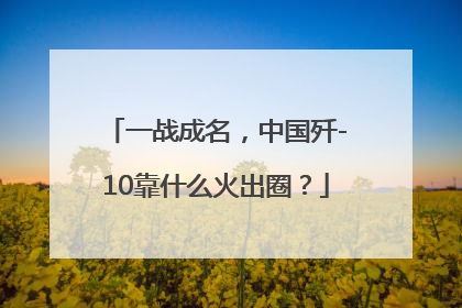 一战成名，中国歼-10靠什么火出圈？