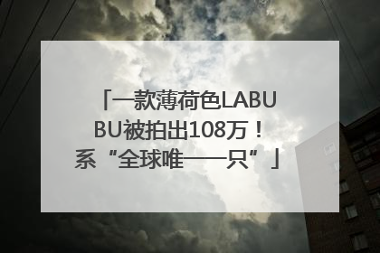 一款薄荷色LABUBU被拍出108万！系“全球唯一一只”
