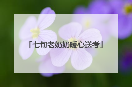 七旬老奶奶暖心送考