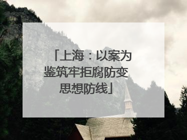 上海：以案为鉴筑牢拒腐防变思想防线