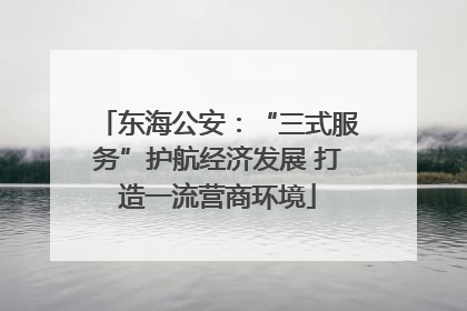 东海公安：“三式服务”护航经济发展 打造一流营商环境
