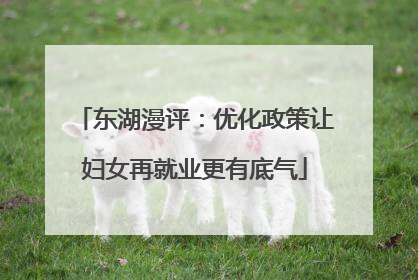 东湖漫评：优化政策让妇女再就业更有底气