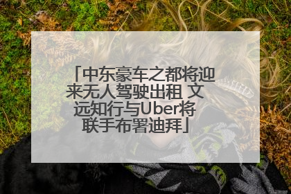中东豪车之都将迎来无人驾驶出租 文远知行与Uber将联手布署迪拜