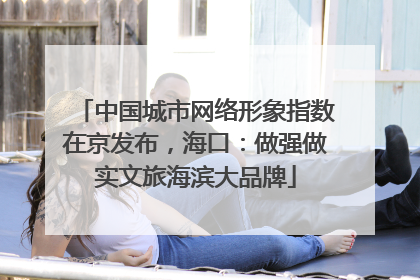 中国城市网络形象指数在京发布，海口：做强做实文旅海滨大品牌