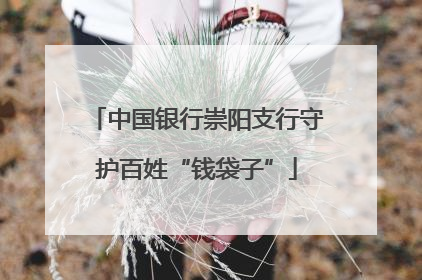 中国银行崇阳支行守护百姓“钱袋子”