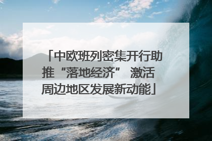 中欧班列密集开行助推“落地经济” 激活周边地区发展新动能