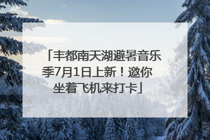 丰都南天湖避暑音乐季7月1日上新！邀你坐着飞机来打卡