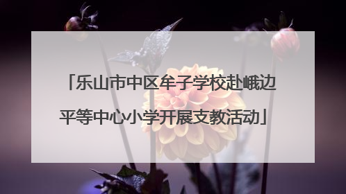 乐山市中区牟子学校赴峨边平等中心小学开展支教活动