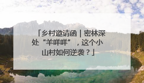 乡村邀请函｜密林深处“羊咩咩”，这个小山村如何逆袭？
