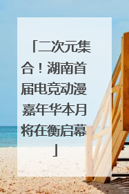 二次元集合！湖南首届电竞动漫嘉年华本月将在衡启幕