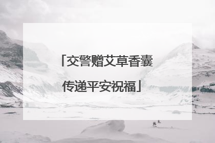 交警赠艾草香囊 传递平安祝福