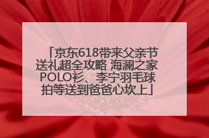 京东618带来父亲节送礼超全攻略 海澜之家POLO衫、李宁羽毛球拍等送到爸爸心坎上