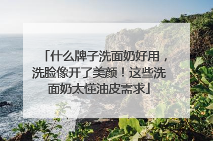 什么牌子洗面奶好用，洗脸像开了美颜！这些洗面奶太懂油皮需求