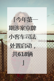 今年第一期涉案京牌小客车司法处置启动，共618辆