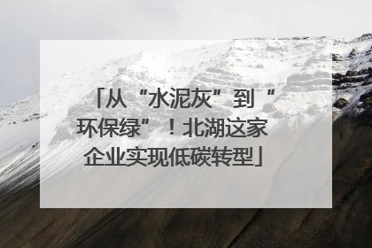 从“水泥灰”到“环保绿”！北湖这家企业实现低碳转型