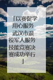 以赛促学 用心服务 武汉市退役军人服务技能竞赛决赛成功举行