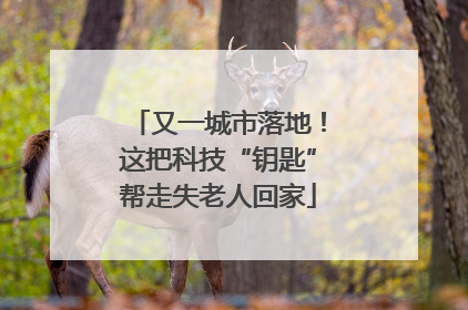 又一城市落地！这把科技“钥匙”帮走失老人回家
