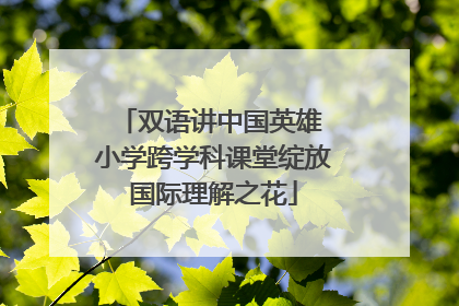 双语讲中国英雄 小学跨学科课堂绽放国际理解之花