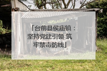 台前县侯庙镇：坚持党建引领 筑牢禁毒防线
