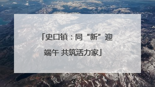 史口镇：同“新”迎端午 共筑活力家