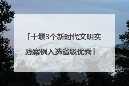 十堰3个新时代文明实践案例入选省级优秀