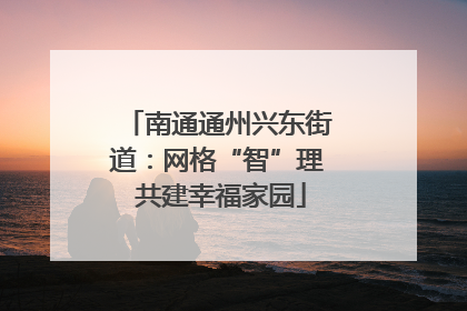 南通通州兴东街道：网格“智”理 共建幸福家园